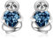 Faultier Ohrringe Sterling Silber 925 Mädchen Kinder Ohrstecker, Faultier Schmuck Geburtstag Geschenke für Frauen Tochter (Dunkelblau)