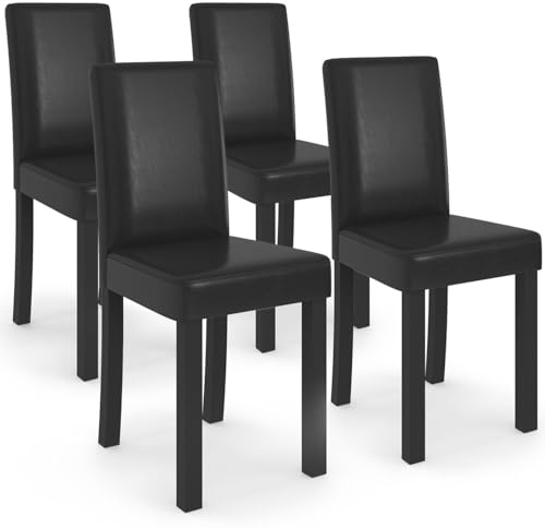 IDMarket - 4er-Set Esszimmerstühle Hannah schwarz