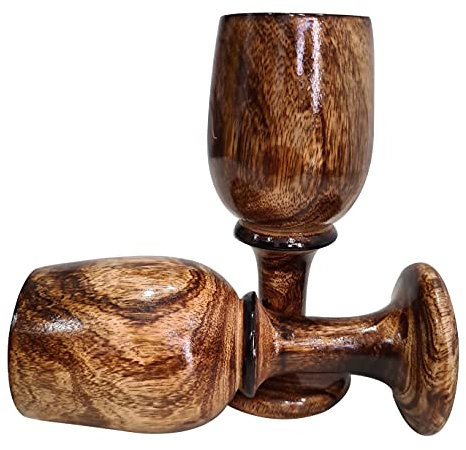 Weinkelch im Vintage-Stil, rustikal, 2 Stück