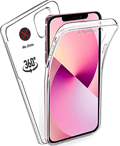 KP TECHNOLOGY iPhone 13 Mini Case - (360 Front + Back Protection) Full Complete Protection For iPhone 13 Mini 5.4 Gel Case (CLEAR)