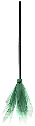 Witch Broomstick Kids Retractable Broom, Plastic Splicing Witch Broom Decoration for Kids (Green)