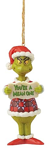 Enesco Jim Shore Dr. Seuss The Grinch You're a Mean One Hängeornament, 12,7 cm, Mehrfarbig
