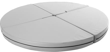 Faltbare Pole Dance Matte rund 10cm - 150cm Durchmesser - rutschfeste Bodenmatte mit Öffnung für Pole Dance Stange - quadratische Schutzmatte Sturzmatte - Gymnastik Fitness Zubehör