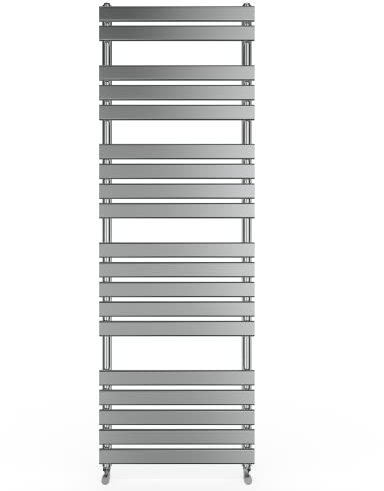 Warmehaus Flat Panel Heated Towel Rail Bathroom Ladder Radiator Rad Central Heating Chrome 1800 x 600mm