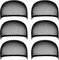 ZHTH Lange Perückenkappen, Open End Mesh Net Liner Weaving Cap, Wig Caps für Frauen Schwarz 6 Stück