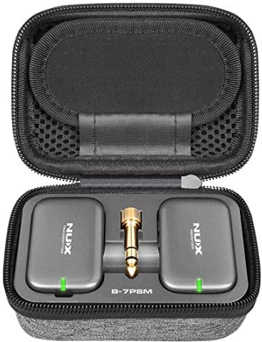 NUX B-7PSM 5.8 GHz Wireless in-Ear Monitor System, Stereo IEM,Charging Case Included, Stereo Audio transmitting, Band Rehearsals,not Suitable for Personal Silent Practice