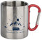 moses. Fernweh Karabiner-Thermo-Becher, Edelstahl-Tasse mit Karabiner in Rot, für Camping, Zelt, Outdoor, Isolierbecher aus Edelstahl, 300ml