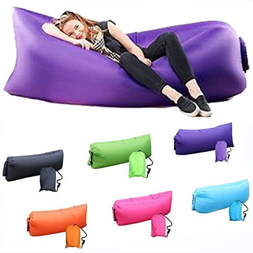 DERJLY Aufblasbares Luftsofa, Luftsofa mit Tragetasche, Tragbares Wasserdichtes Aufblasbare, Air Lounger, für Garten, Seeufer, Strand, Camping und Musikfestivals