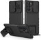 PANXIYUE Cover per Samsung Galaxy Note 20 Ultra [Militare Antiurto case] Protezione con supporto, antigraffio rigida armatura e antiurto Silicone Bumper, Protezione Fotocamera Anti Graffio, Nero
