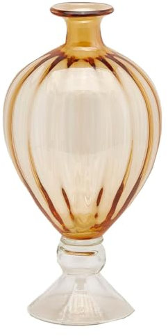 Decor Space Elegante Amphore Vase mit Blumenständer Dekoration Inneneinrichtung (Vase Amfora H 38 cm, Bernstein)