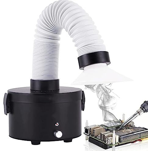 Solder Fume Extractor, Bench Solder Smoke Absorber DIY Working Fan Bench Top Solder Fume Remover with Filter and Purification Function for DIY Soldering Work and Phone Repair