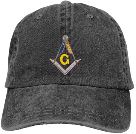 Baseballmütze Sommermütze Sonnenblende Freimaurer Hip Hop Mützen Freimaurer Gold Quadrat Kompass Cowboyhut Hardtop Trucker Papa Hüte Geburtstag Halloween