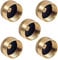 MARKELL 5 Pieces Solid Brass Refill Cap 1 LB Propane Bottle Cap Gas Tank Cylinder Sealed Cap Protect Cap for Outdoor Stove