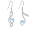 Musik Ohrringe Sterling Silber Mondstein Violinschlüssel Ohrringe Musik Note Ohrringe Musikschmuck Geschenk für Frauen