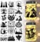 GLOBLELAND 18 Sheets Halloween Transfer Stickers 3.9x3.6inch Witch and Black Cat Decals Stickers Ghost House Rub on Transfer for Furniture Vase Glass Mason Jars Decorations Art Crafts