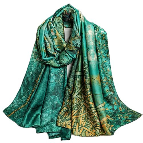 FAIRYGATE Schals und Tücher Damen Seide Tuch Satin Stola Festlich Shawl für Brautkleider Abendkleider Sommer Seidenschal Elegante Party Weicher Schal Seidentuch 98033