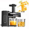 CAFIEDR Juicer Machines - Slow Masticating Juicer - Cold Press Centrifugal Juicer - Pomace Separation Juicer Extractor with Reverse Function - Free - Vegetables Fruit Juicer