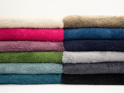 Plüsch TAMME | Doubleface | 50x147cm | für Bekleidnung wie Jacken, Hoodies uvm. | Meterware (schwarz)