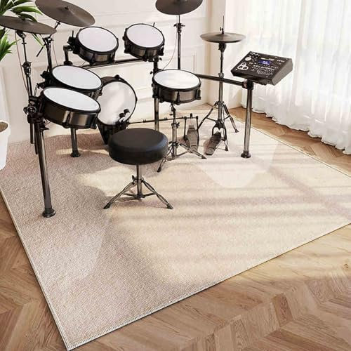 Schlagzeugteppich Schalldicht Drum Teppich rutschfest Trommelteppich Musikinstrumente Bodenmatte Professionelle Schlagzeug Teppich Elektronisches Jazz Schlagzeug Kit für Bass Snare Drum 150 x 120 cm