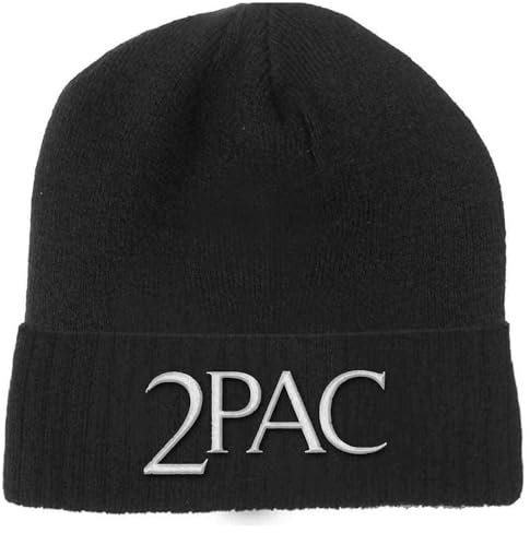 Rock Off officially licensed products Tupac Logo Mütze Beanie One Size