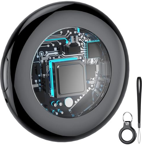 Smart Air Tracker Tag, Schlüsselfinde Kompatibel mit Apple Wo ist? APP (iOS NUR, Android Not Supported), Bluetooth Tracker für Gepäck/Taschen/Koffer, Austauschbarer Schwarz (1 Pack)