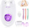 Elektrischer Epilierer für Damen, 2 in 1 Epilierer mit LED-Licht für Achselhöhlen, Beine, Arme, Epilierers für Beine, Epilierers für das Gesicht, Elektrorasierer und Epilierers