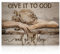 Dazzlewall Christliche Wandbilder, Gib Es Gott und Geh Schlafen Inspirierende Zitate Leinwand Bilder für Wohnheim Mädchenzimmer Deko 30×40 cm Ungerahmt