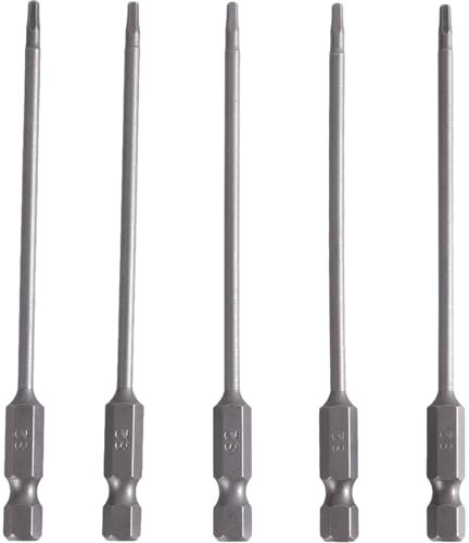 5 Pcs Hex Head Wrench Drill Bit 2mm,S2 Steel Magnetic Impact Drivers Screwdriver Bit,100mm/4 Inch Long Magnetic Screwdriver Bits Set, Industrial Screwdriver Power Bits