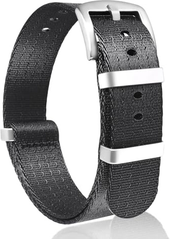 JFMANMSDS NATO Nylon Uhrenarmbänder Band G10 Premium Ballistic Multicolor Ersatzuhrenarmbänder, Größe 18mm 20mm 22mm 24mm, mit Silber Edelstahlschnalle Watch Strap für Männer Frauen