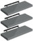 WOLTU Wandregal Set von 3 Regalen Wandboard Freischwebend Schweberegal CD DVD Regal Bücherregal Holz Board 60x22,9x3,8cm Hochglänzend Grau RG9478gr-3