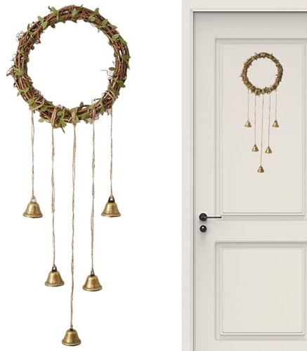 SVCEQZE Campanelli per Maniglia Porta | Ghirlanda Sonagli da,Gancio Per Campane Decorativo, Stile Elegante Per Esterni Soggiorno Parete Camera Da Giardino