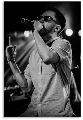 YRWUIERHRUE Mike Shinoda Poster, ästhetische Wandkunst, Leinwand, Vintage-Poster, dekoratives Gemälde, Wohnzimmer, Schlafzimmer, Dekoration, 30 x 45 cm, ungerahmter Stil