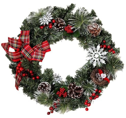 Bosiyrggrl Snowflake Pine Cone Bow Simulation Christmas Partys Decoration Pendant