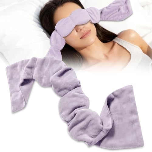 SGZIOO Gewichtete Augenmaske für Tiefenentspannung, Schlafmaske Gewicht für Damen & Herren, Augenmaske mit Perlen und Baumwolle, Schlafmaske Blackout Gegen Angst, Schlaflosigkeit,für Nachtruhe, Reisen