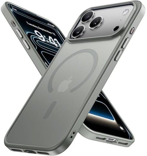 Miracase für iPhone 17 Pro Hülle für Magsafe [TOP Militärschutz & Magnetkraft] Stoßfest Kratzfest mit Samtiger Haptik Extrem Langlebig Handyhülle für iPhone 17 Pro 6,3, Matt-Grau