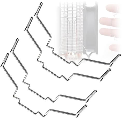 Kfwfuaee 2Pair Dissipate Heat Clip Clamp Computer CPU Cooling Fan Clip Metal Stable Cooling Brackets CPU Coolers Fan Clip