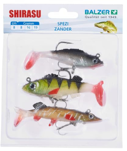 Balzer Shirasu Zielfisch-Set Hecht 11cm - Gummifisch Set