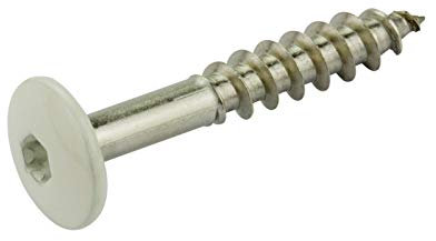 Fassadenschrauben 5,5x35 mm - Reinweiß - RAL 9010-100 Stück