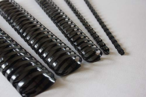 Bind2go Lot de 100 reliures 14 anneaux Noir A5 16 mm Noir