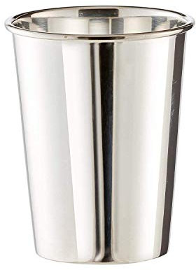 Brillibrum Design Trinkbecher versilbert Anlaufgeschützt Silberbecher personalisiert Taufbecher mit Wunschgravur Gourmet Becher Kinderbecher (Höhe: 9cm (Gravur bis 30 Zeichen)