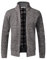 Jinsha Cardigan da Uomo Lavorato a Maglia, con Cerniera Intera, Caldo Maglione Invernale Foderato in Pile, L