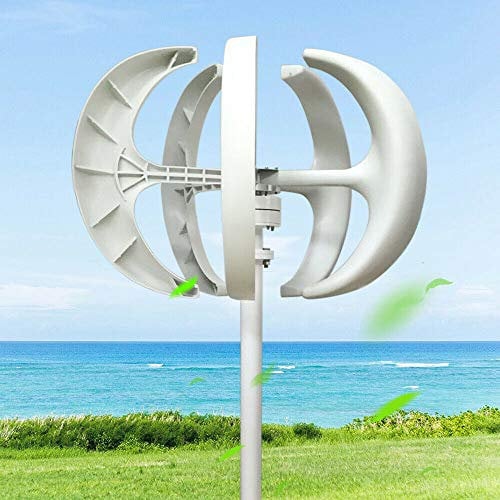 Turbina eolica da 600 W, generatore eolico da giardino, turbina eolica, generatore eolico verticale, 5 fogli, per camper, barche, gazebo, giardino