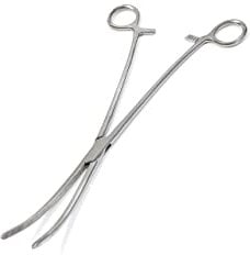 Panther Surgical Stainless Steel 6'' 8'' 10''12'' Unhooking Hook Remover Pike Sea Carp Fly Tools Fishing Forceps (10'' Curved)