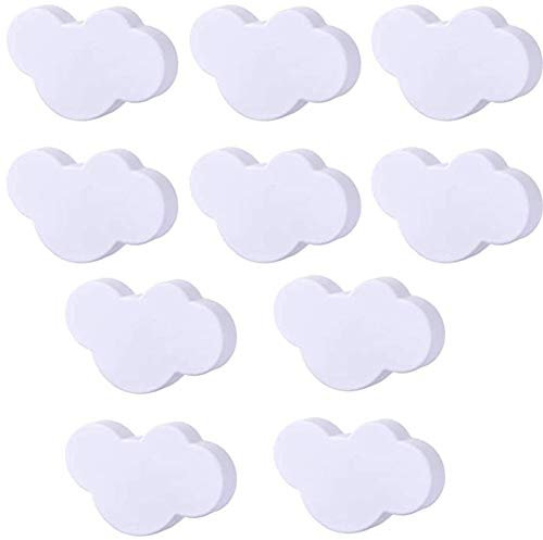 Jorzer 10Pcs Cabinet Griffe Kinder Türgriffe Wolke Griffe Schranktürgriffe Schubladengriffe mit Schraube, Drawer Knob Griff ziehen für Küche Knöpfe Kinderzimmer Schränke Schränke Toy Organizer Box