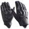 Harssidanzar Motorbike Gloves, Mens Leather Motorcycle Gloves Perforated Touchscreen Riding Racing Motorcoss Glove GM028UKK, Black(Perforated upgrade), Size M