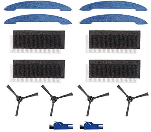 Fantisi Kit de pièces de rechange (brosse latérale, serpillères lavables, filtre, brosse de nettoyage) pour robot aspirateur Muzili G9070