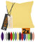 npluseins Doppelpack Baumwoll-Kissenbezüge - Moderne Wohndekoration in schlichtem Design 317.361, 50 x 50 cm, gelb