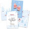 itenga 24 x Geschenkekärtchen Frohe Weihnachten im Visitenkartenformat Mini-Weihnachtskarte Geschenkanhänger für kurze Texte Namensschild Design Winterlandschaften
