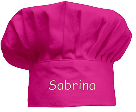 Amikado Toque de Chef Taille Enfant brodée - Ustensil de Cuisine à Personnaliser - Cadeau pour Enfant (Fuchsia)