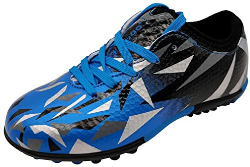 tiebaoGanar Fußballschuhe Spike Cleats Firm Ground Große Jugend Outdoor Leichtathletik Trainingsschuhe Outdoor Sport Turf Football Schuhe Blau TBG-S76516/Blue-35